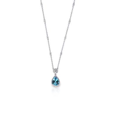 Collier à pierre blue